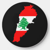 Lebanon Map with Flag Wireless Charger (Front)