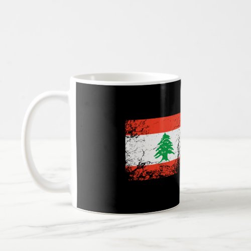 Lebanon National Flag Vintage Lebanese Flag Gift Coffee Mug
