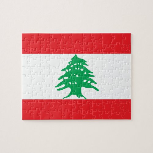 Lebanon National World Flag Jigsaw Puzzle