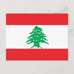 Lebanon National World Flag Postcard