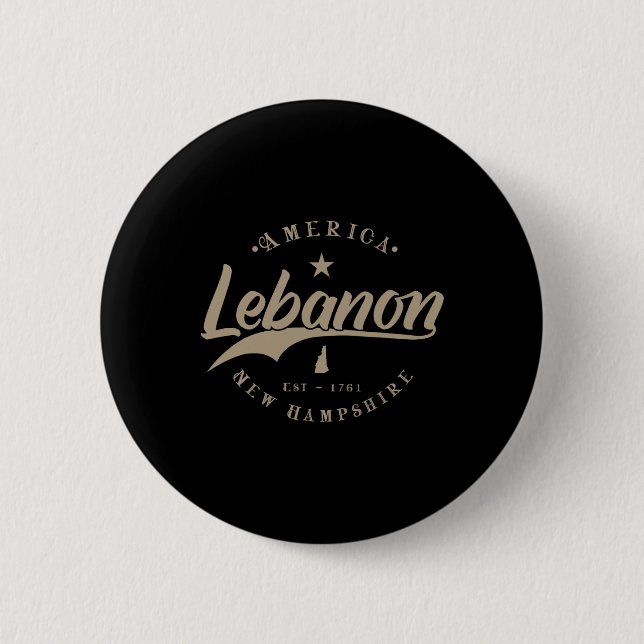 Lebanon New Hampshire  Button (Front)