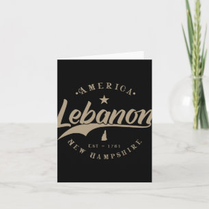 Lebanon New Hampshire  Card