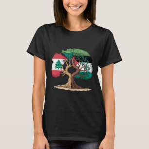 Lebanon Palestine Flag Lebanese Palestinian United T-Shirt
