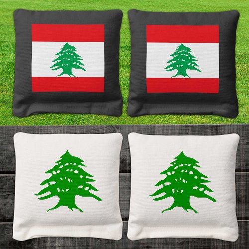 Lebanon patriotic bags Lebanese Flag Cornhole Bags