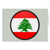 Lebanon quality Flag Circle (Front Horizontal)
