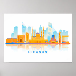 Lebanon Skyline Poster