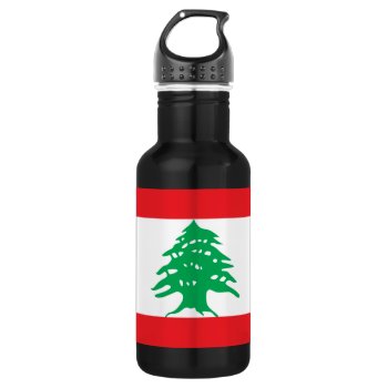 Lebanon Stainless Steel Water Bottle by flagart at Zazzle