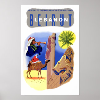 Lebanon travel poster