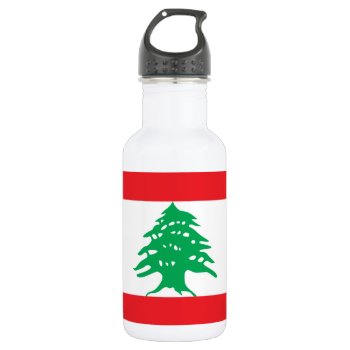 Lebanon Water Bottle by flagart at Zazzle