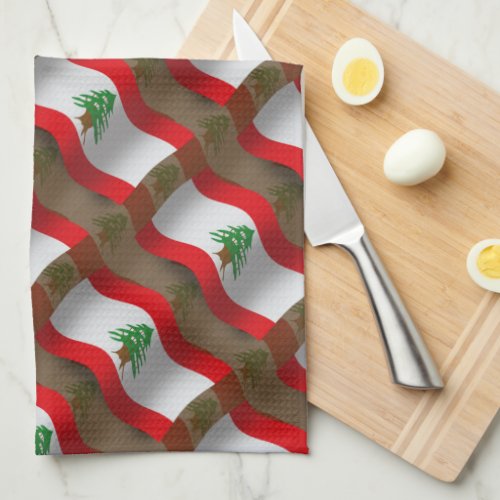 Lebanon Waving Flag Towel