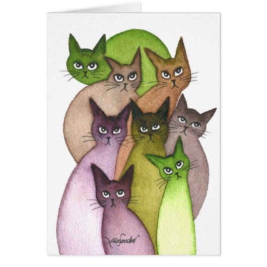 Lebanon Whimsical Cats Cards (Front)