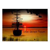 Lebe deinen Traum Grusskarte (Front Horizontal)