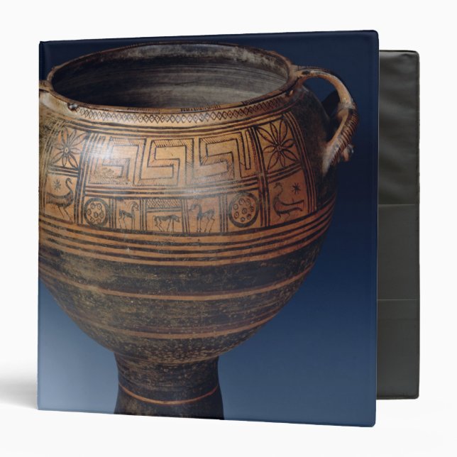 Lebes decorated with a geometric pattern binder (Front/Inside)
