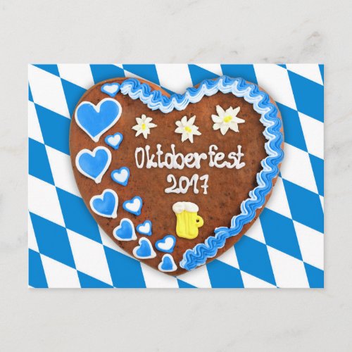 Lebkuchenherz Oktoberfest 2017 Postcard