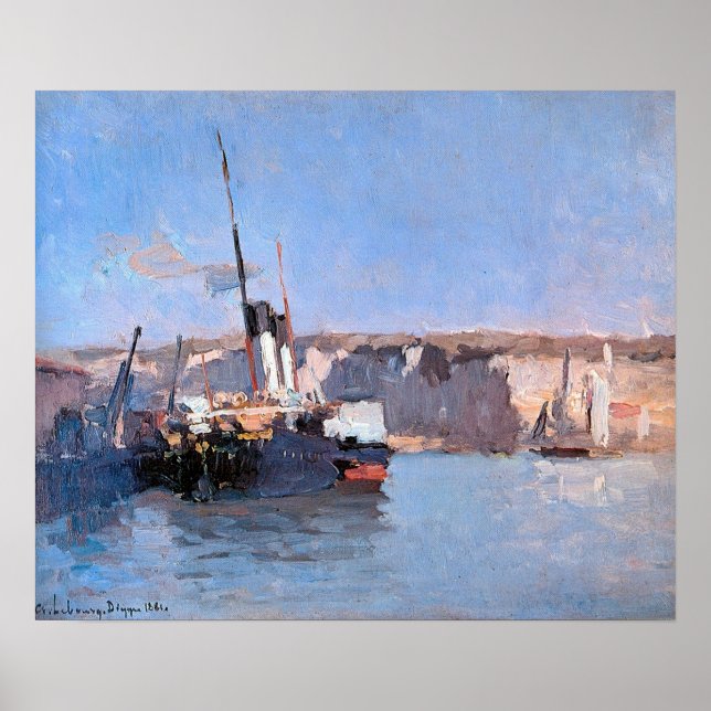 Lebourg - Dieppe Steam Amarre 1881 Poster (Front)