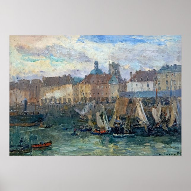 Lebourg - Port Of Dieppe 1893 Poster (Front)