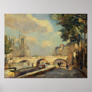 Lebourg - The Seine In Paris At Notre Dame 1902 Poster