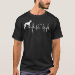 Lebrel Espa&#241;ol Italian Greyhound Dog Heartbeat T-Shirt