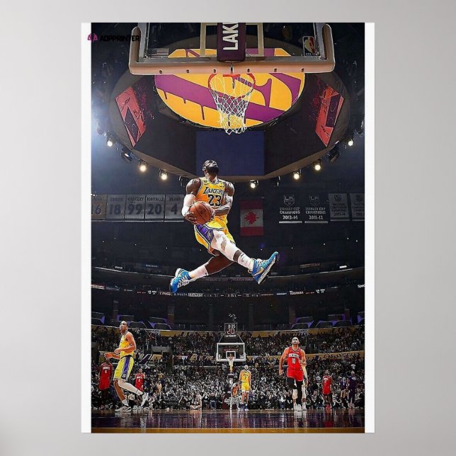 lebron james, nba, basketball, king james, slam du poster (Front)