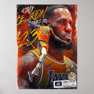 lebron james, nba, basketball, king james, slam du poster
