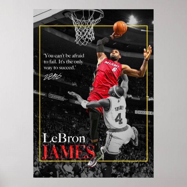 lebron james, nba, basketball, king james, slam du poster (Front)