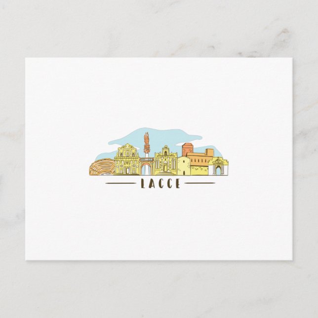 Lecce Skyline Postcard (Front)