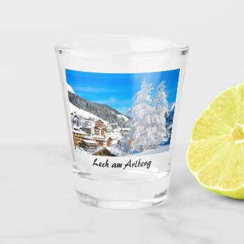 Lech Am Arlberg In Austria In The Winter Souvenir Shot Glass by stdjura at Zazzle