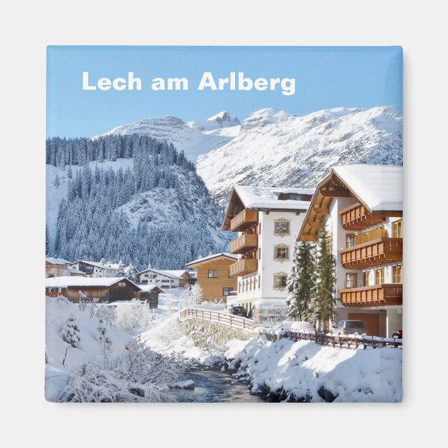 Lech am Arlberg in Austria - Souvenir Magnet (Front)