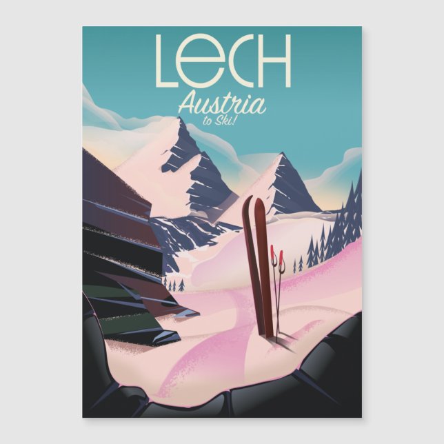 Lech Austria Ski poster. (Front)
