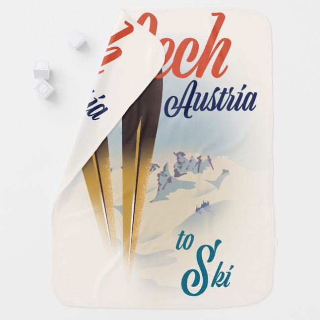Lech Austria Ski poster Baby Blanket (In Situ)