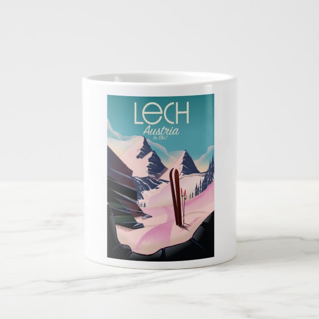Lech Austria Ski poster. Giant Coffee Mug (Front)