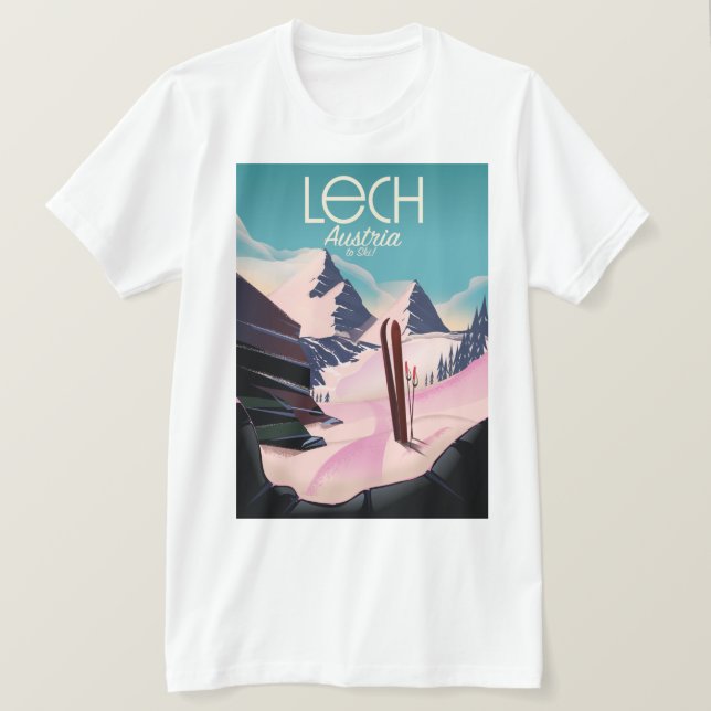 Lech Austria Ski poster. T-Shirt (Design Front)