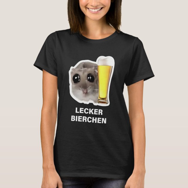 Lecker Bierchen Cute Hamster Beer Shirt (Front)