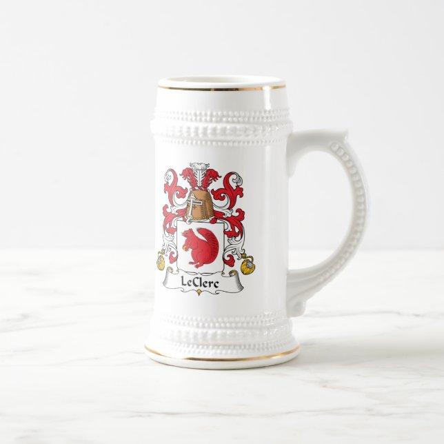 LeClerc Family Crest Beer Stein (Right)