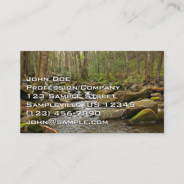 LeConte Creek at Great Smoky Mountains Business Card (Front)