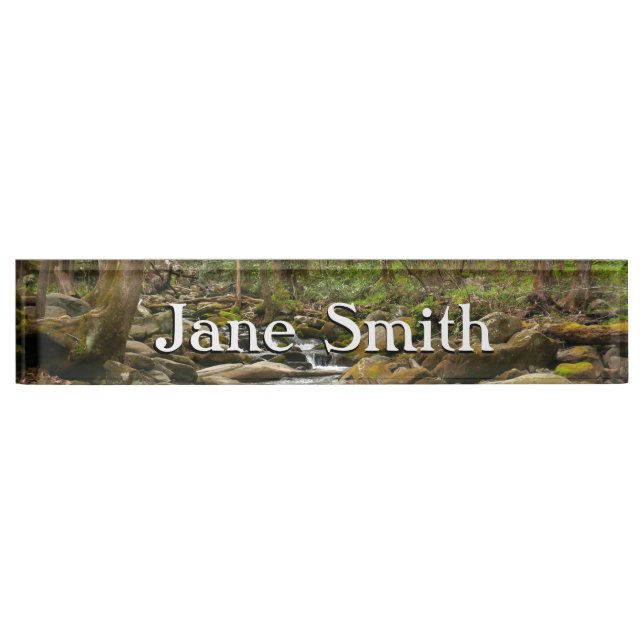 LeConte Creek at Great Smoky Mountains Desk Name Plate (Front)