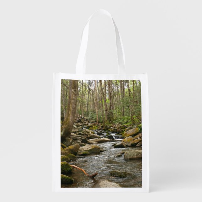 LeConte Creek at Great Smoky Mountains Grocery Bag (Front)
