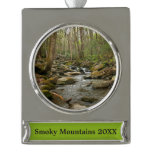LeConte Creek at Great Smoky Mountains Silver Plated Banner Ornament