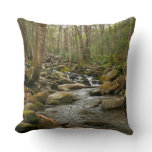 LeConte Creek at Great Smoky Mountains Throw Pillow