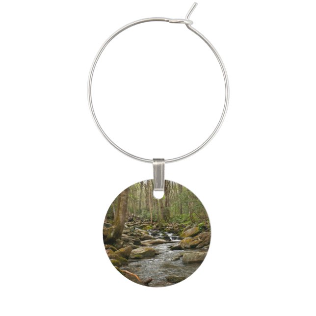 LeConte Creek at Great Smoky Mountains Wine Charm (Front)