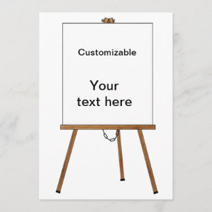 Lecture and Display Wooden Easel Invitation