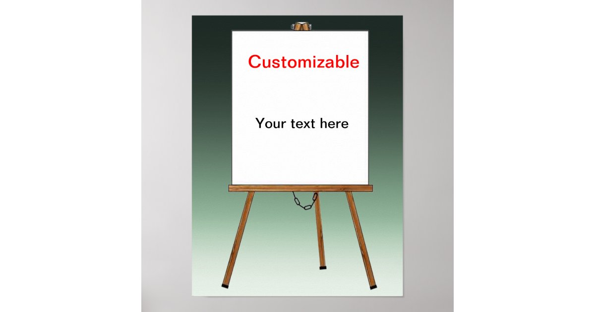 Lecture and Display Wooden Easel Poster Zazzle