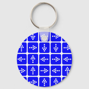 LED Arrow Square Blue Keychain