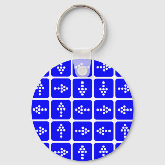 LED Arrow Square Blue Keychain