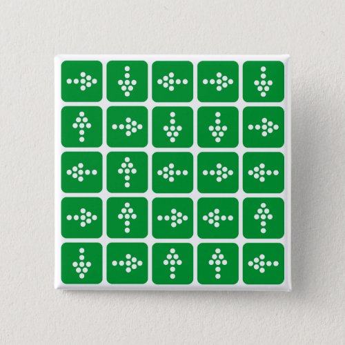 LED Arrow Square Green Button
