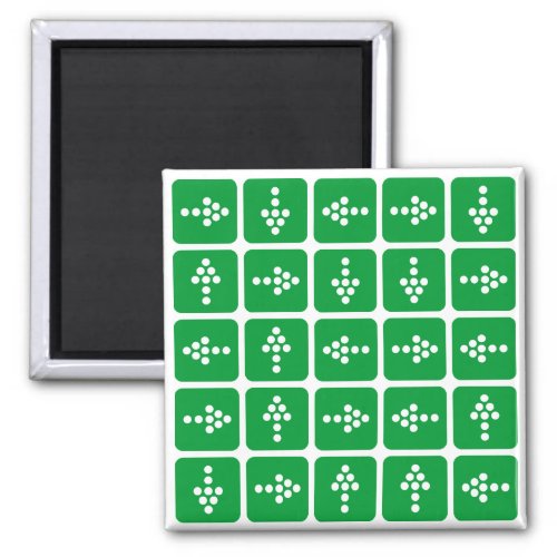 LED Arrow Square Green Magnet