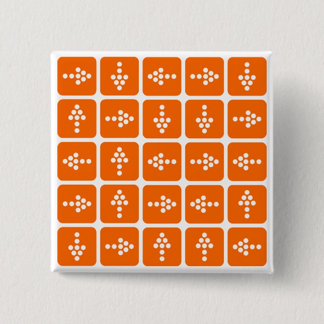 LED Arrow Square Orange Button (Front)