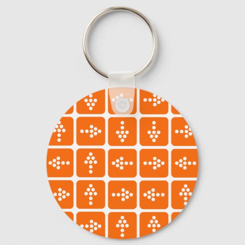 LED Arrow Square Orange Keychain