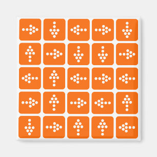 LED Arrow Square Orange Magnet