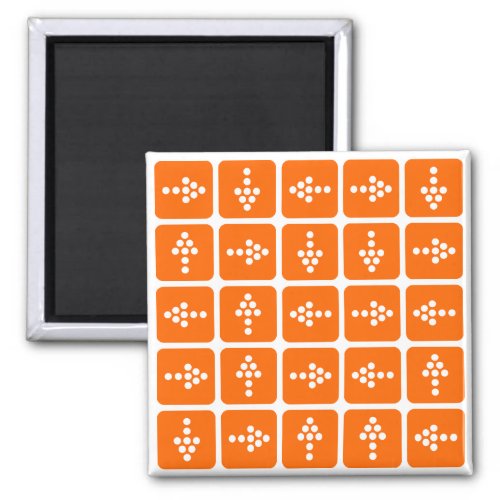 LED Arrow Square Orange Magnet